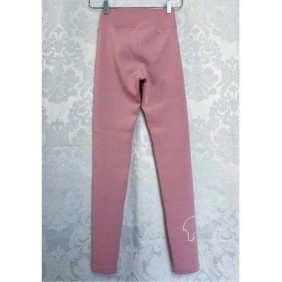 Ivory Ella Soft Pink Leggings With Side Graphic Logo Size XS GUC Athleisure Cozy - Picture 2 of 5